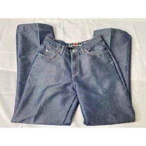 R4R Rave 4 Real Shimmer Metallic Gray Blue Y2K Vintage Jeans Size 9